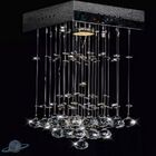 Kit Lustre Cristal Redondo Plafon Quadrado 20cm C/ Lâmpada G9