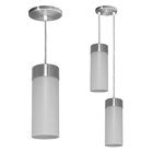 Kit Lustre Pendente Utron Copo Simples + Copo Duplo Branco