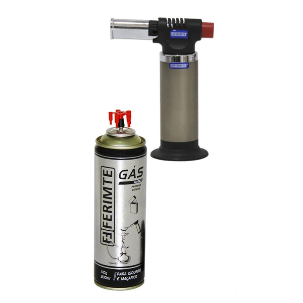 Kit Maçarico Culinário Multiuso E Gás Butano 300 Ml