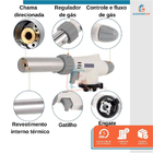 Kit Maçarico Culinário Profissional + 1 Refil Gás Etaniz