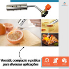 Kit Maçarico Manual Portátil Para Solda Starfer + 2 Refil Gás