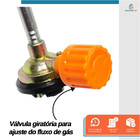 Kit Maçarico Manual Portátil Para Solda Starfer + 2 Refil Gás