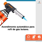 Kit Maçarico Regulável Portátil Com Controle De Chamas + 8 Re