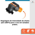 Kit Maçarico Regulável Portátil Com Controle De Chamas + 8 Re