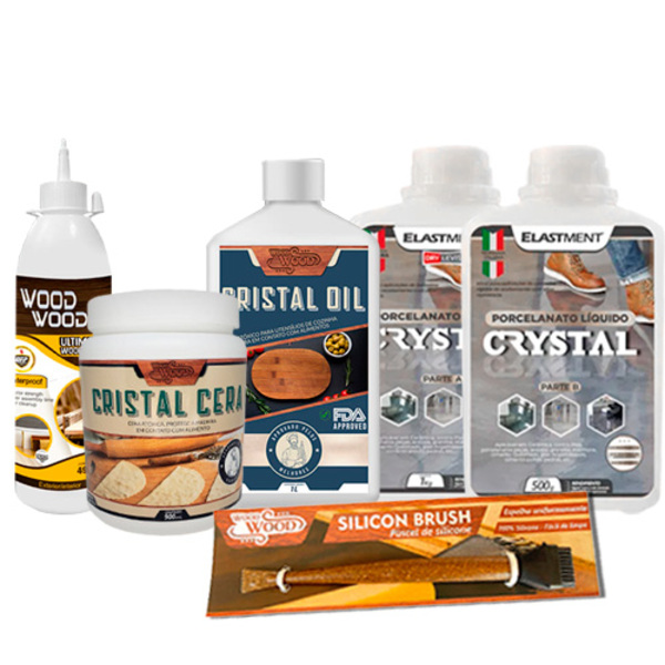 Kit Madeira 7 - Porcelanato Liquido 1,5kg + Cola Wood Wood 49