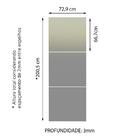 Kit Madesa Com 3 Espelhos De 66,7 X 72,9 Cm Para Guarda-roupa