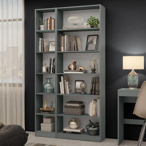 Kit Madesa Estante Livreiro 6908 + Estante Livreiro 6906 - Ci