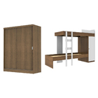 Kit Madesa Guarda-roupa Infantil Nick Com 2 Portas De Correr