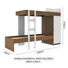 Kit Madesa Guarda-roupa Infantil Nick Com 2 Portas De Correr