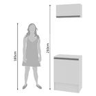 Kit Madesa Topazio 60cm 2 Portas com Armário Aéreo e Balcão