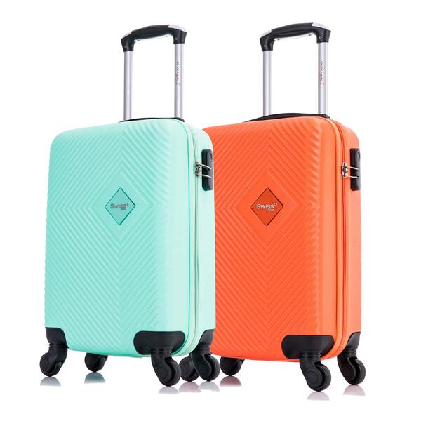 Kit Malas de Viagem Bordo 2 Peças Verde e Laranja Zug Swiss M