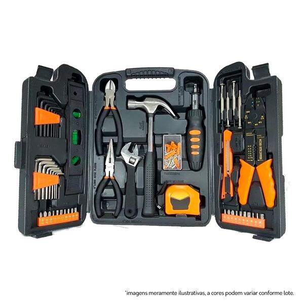 Kit Maleta De Ferramentas E Chave Completa 169 Peças Fortt Preto