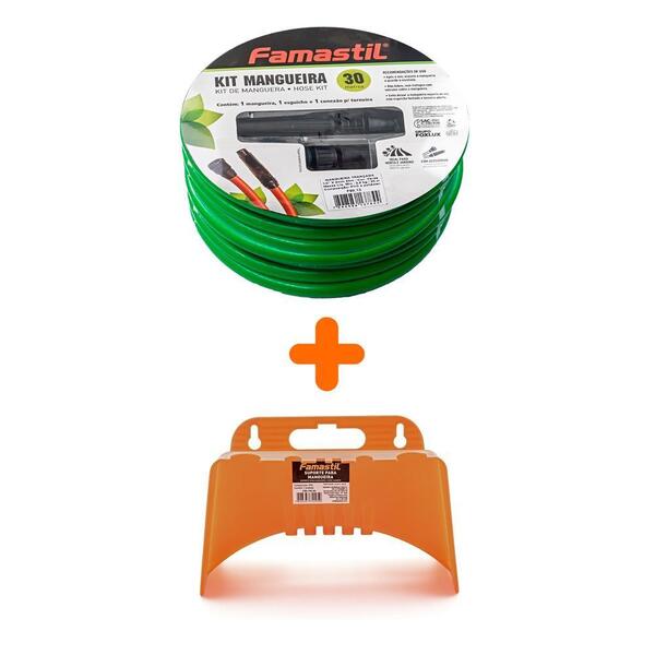 Kit Mangueira 7/16 X1,5mm 30 Metros Com Suporte Para Mangueira