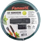 Kit Mangueira De Jardim 20m Trançada Verde Esguicho Famastil