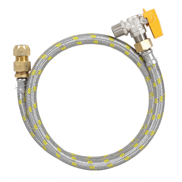 Kit Mangueira para Gás Inox com Registro Esfera 100cm Maqenge