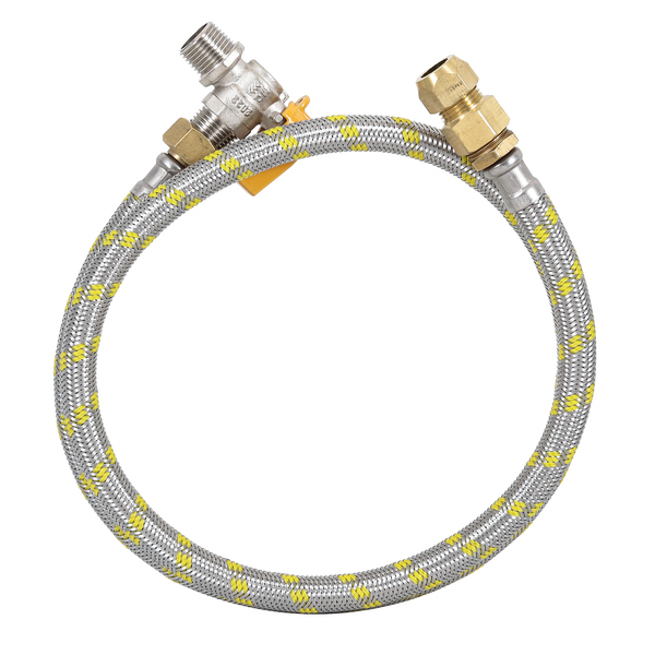 Kit Mangueira para Gás Inox com Registro Esfera 120cm Maqenge