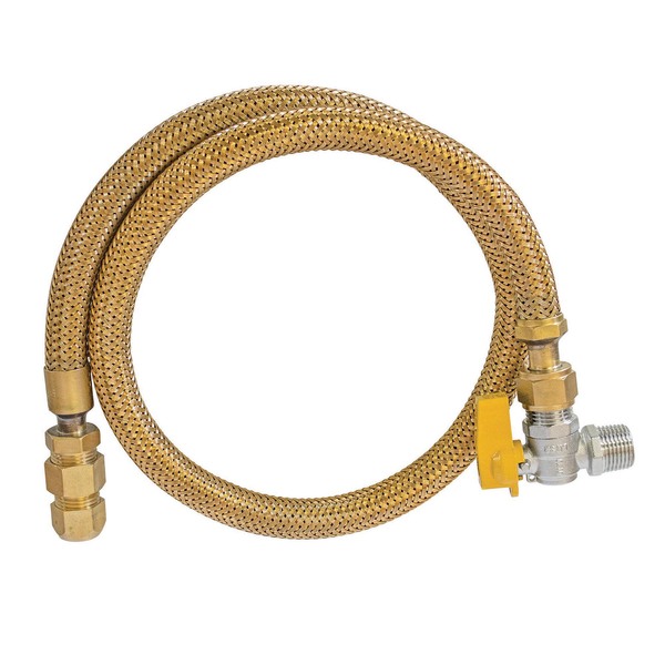 Kit Mangueira para Gás Tombak com Registro Esfera 120cm Maqenge