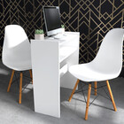 Kit Manicure De Mesa Branca + 2 Cadeiras Branca Eames Eiffel