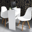 Kit Manicure De Mesa Branca + 2 Cadeiras Branca Eames Eiffel