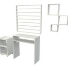 Kit Manicure Mesa Carrinho Estante Esmalte Nichos Mdp