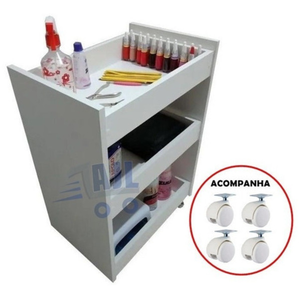 Kit Manicure Prateleira Para Esmalte E Carinho Organizador