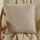 Kit Manta E 2 Capa De Almofada Decorativa Para Sofá Waffle 10