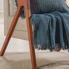 Kit Manta E Capa De Almofada Decorativa Para Sofá Waffle 100%