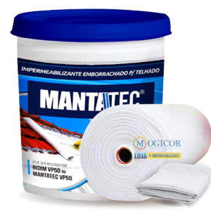 Kit Manta Líquida 4kg Emborrachada Mantatec + 5m² Tecido Bidim Vp50 ...