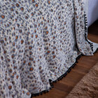 Kit Manta Plush Aveludado Onça Preto King 03 Peças - Fleece S