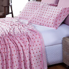 Kit Manta Plush Aveludado Rosa/pink King 03 Peças - Fleece Su