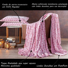 Kit Manta Plush Aveludado Rosa/pink King 03 Peças - Fleece Su