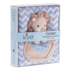 Kit Mantinha Soft De Bebê C/ Naninha Leãozinho Azul 02 Peças