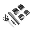 Kit Máquina Cortar Cabelo Elétrica 5 Pentes 1 Tesoura Profiss