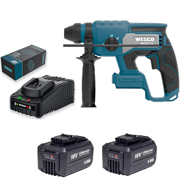 Kit Martelete Perfurador/rompedor + Carregador 18v E 02 Bater