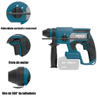 Kit Martelete Perfurador/rompedor + Carregador 18v E Bateria