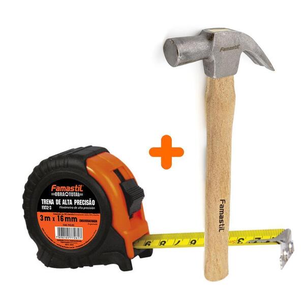 Kit Martelo De Unha Com Trena - Famastil