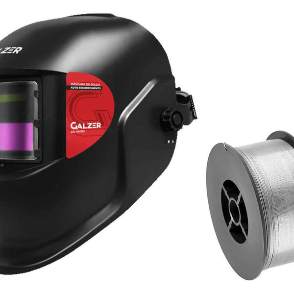 Kit Máscara De Solda Automática Fixa Din 9 - 13 Galzer + Aram