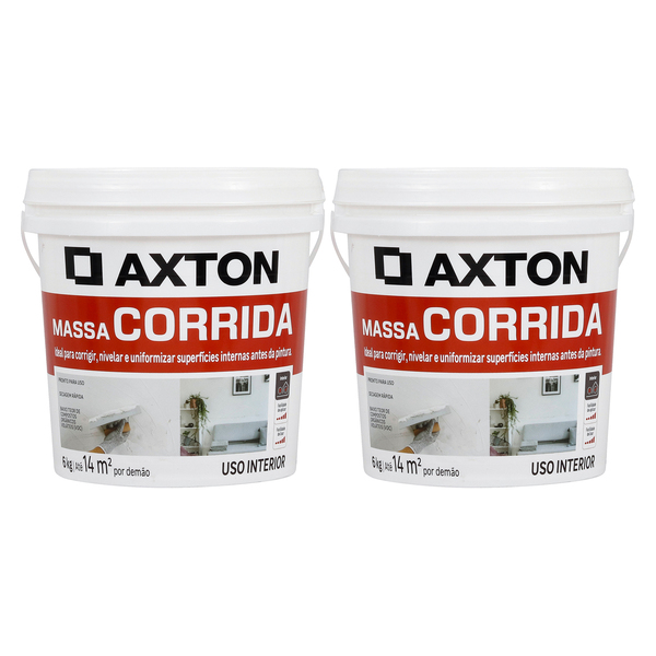 Kit Massa Corrida Interna 12kg Axton 2 Unidades