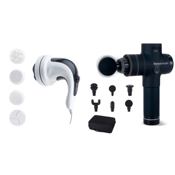 Kit Massageador Elétrico Pistola Deep Therapy + Orbit 127v Re