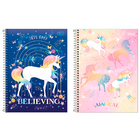 Kit Material Escolar Tilibra Unicórnio Blink Caderno Adesivo