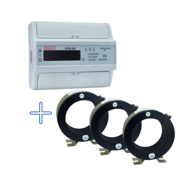 Kit Medidor De Energia Dts353 Trifásico 220/380v + 3und Tc 25