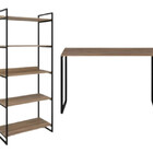 Kit Mesa + Estante Industrial Moderno Lançamento Premium