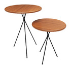 Kit Mesa Alta Baixa Sala Mesinha Apoio Sofá 45cm - 60cm Redon