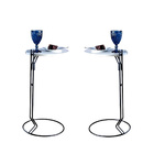 Kit Mesa Apoio Moderna Sala Estar Pé De Ferro