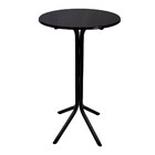 Kit Mesa Bistrô Alta Com 4 Banquetas Encosto Flex Área Gourme