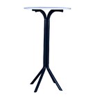 Kit Mesa Bistrô Alta Com 4 Banquetas Encosto Flex Área Gourme