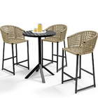 Kit Mesa Bistrô Hani Com 03 Banquetas Área Gourmet Bar Corda