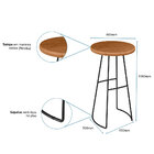 Kit Mesa Bistrô Redonda E 2 Banquetas Alta Astra Base Metálic