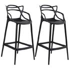 Kit Mesa Bistrô Tolix Com 2 Banquetas Altas Allegra – Preto