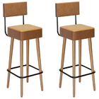 Kit Mesa Bistrô Viena E 2 Banquetas Barcelona Courino Amarula